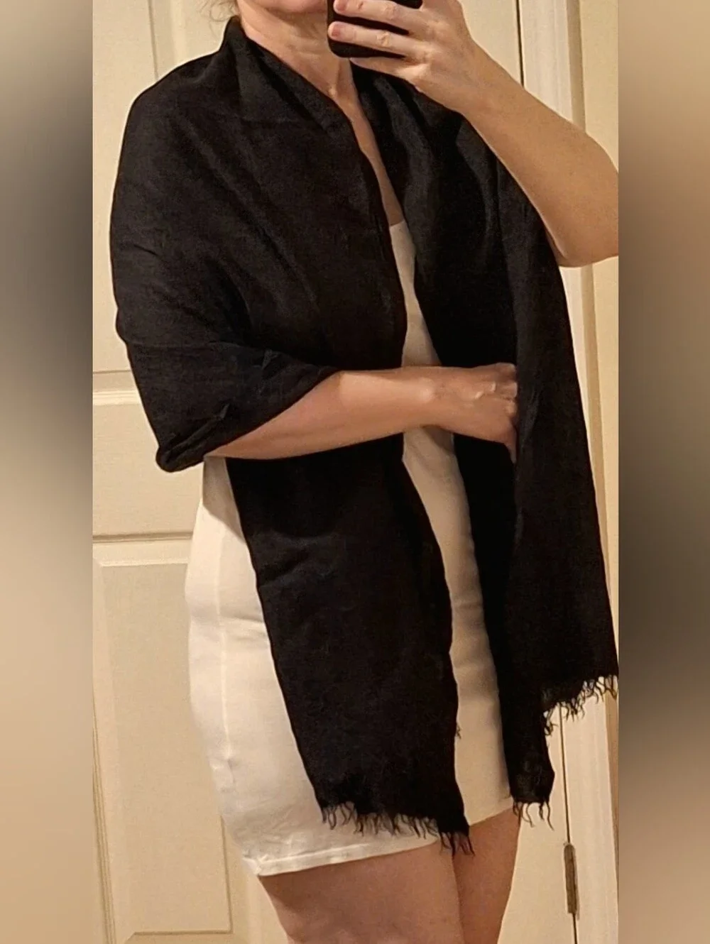 MANRICO CASCIMIR | Black Cashmere Wrap/Scarf